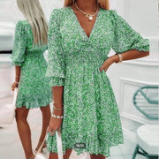 Laura | Zomerjurk met bloemprint