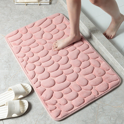 Cobblestone Reliëf Badkamer Mat | Comfortabel en Effectief