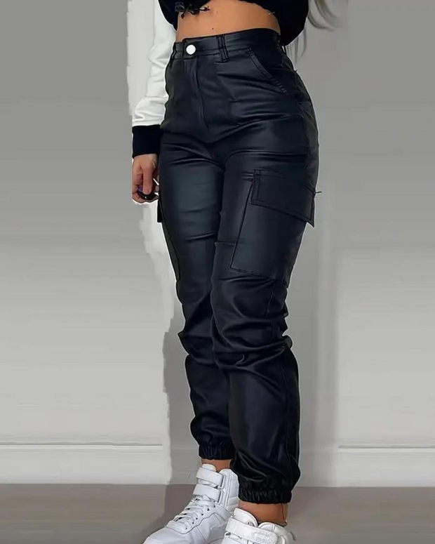 Tess - Trendy Leren Broek