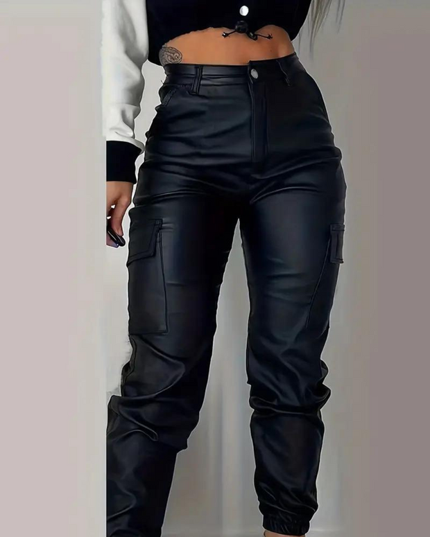 Tess - Trendy Leren Broek