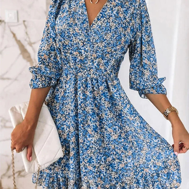 Laura | Zomerjurk met bloemprint