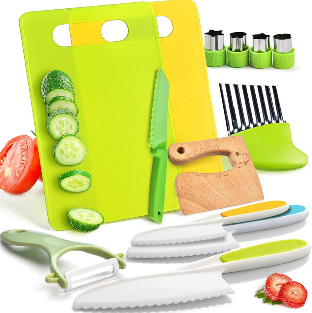 VeiligSnij Kids™ | Montessori Keukenmeesters Set (13 Stuks)