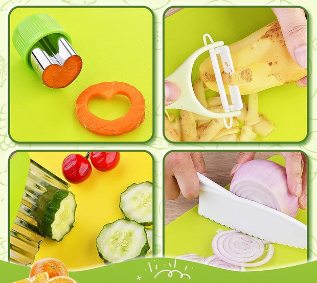 VeiligSnij Kids™ | Montessori Keukenmeesters Set (13 Stuks)