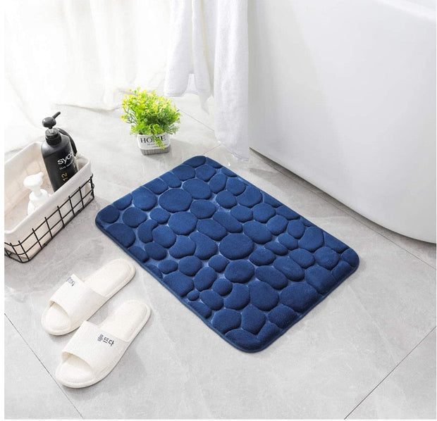 Cobblestone Reliëf Badkamer Mat | Comfortabel en Effectief