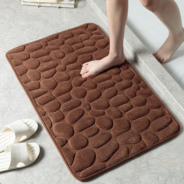 Cobblestone Reliëf Badkamer Mat | Comfortabel en Effectief