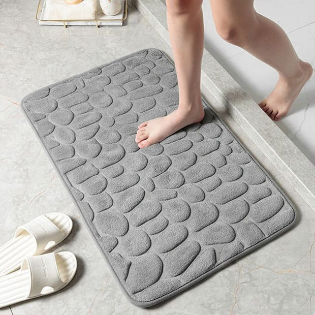 Cobblestone Reliëf Badkamer Mat | Comfortabel en Effectief