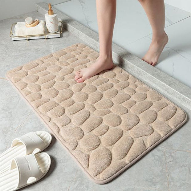 Cobblestone Reliëf Badkamer Mat | Comfortabel en Effectief