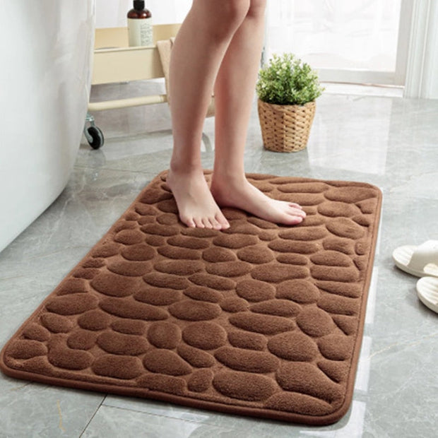 Cobblestone Reliëf Badkamer Mat | Comfortabel en Effectief