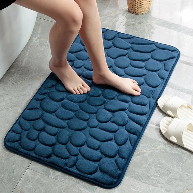 Cobblestone Reliëf Badkamer Mat | Comfortabel en Effectief