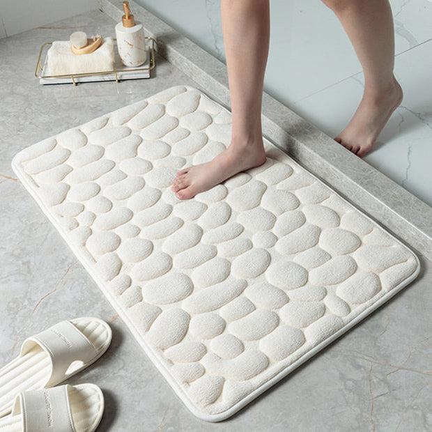 Cobblestone Reliëf Badkamer Mat | Comfortabel en Effectief